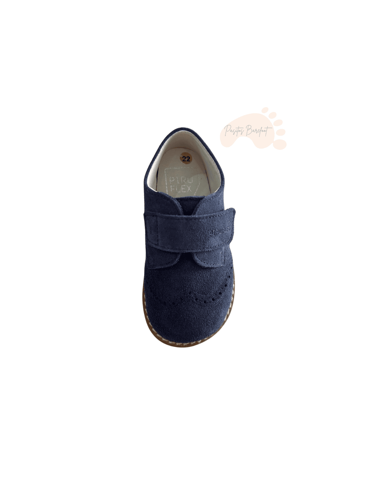 Zapato Respetuoso Piruflex Infantil Serraje Marino PF195-1 - Imagen 3